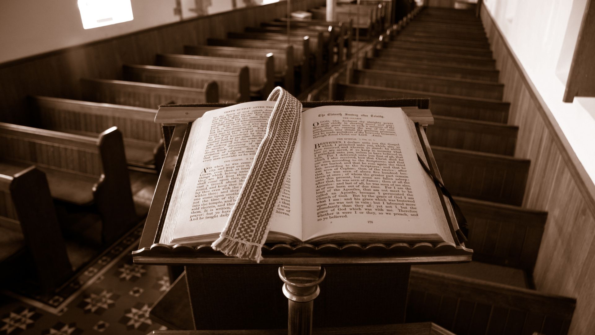 bible on the pulpit